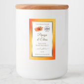 オレンジグリッターホワイトプロダクトラベルLadybugロゴ フードラベル (正面)