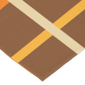 オレンジグリーンとブラウンの秋の格子模様 ショートテーブルランナー (コーナー)