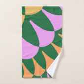 オレンジグリーンはかりで測バスルーム用タオルセット バスタオルセット (ハンドタオル)