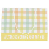 オレンジグリーンイエローブルーパステルジンガモダンム ラージペーパーバッグ (裏面)