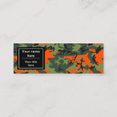 オレンジグリーンカモフラージュ、軍隊、陸軍 スキニー名刺 (裏面)