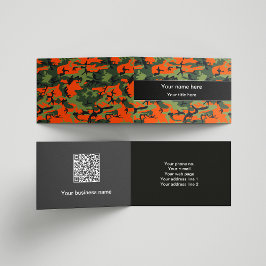 オレンジグリーンカモフラージュ、軍隊、陸軍 名刺