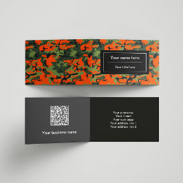 オレンジグリーンカモフラージュ、軍隊、陸軍 名刺