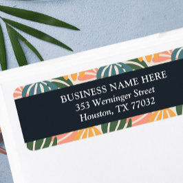 オレンジグリーングルービー離れレトロ植物学 ラベル