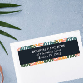 オレンジグリーングルービー離れレトロ植物学 ラベル