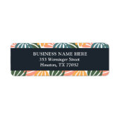 オレンジグリーングルービー離れレトロ植物学 ラベル (正面)