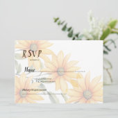 オレンジグリーンサンフラワーサマーフローラRSVP 招待状 (スタンド正面)