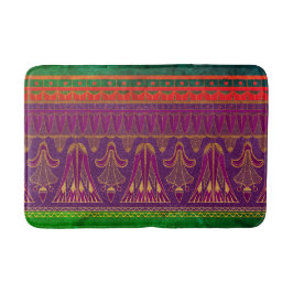 オレンジグリーンパープルボヘミアンジプシーのソウルアクセント バスマット