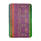 オレンジグリーンパープルボヘミアンジプシーのソウルアクセント バスマット (正面縦)