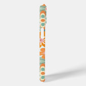 オレンジグリーンピンクモノグラムレトロ花柄 Case-Mate iPhoneケース (裏面 / 右)