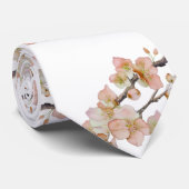 オレンジグリーンフローラの花 ネクタイ (ロール)