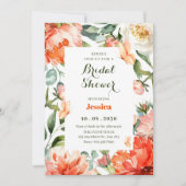 オレンジグリーンフローラ開花 招待状 (正面)