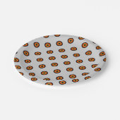 オレンジグリーンブラック ペーパープレート (アングル)