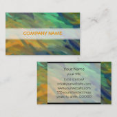オレンジグリーンブルー抽象芸術ア絵画ートズ 名刺 (正面/裏面)