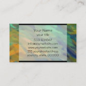 オレンジグリーンブルー抽象芸術ア絵画ートズ 名刺 (裏面)