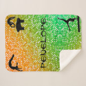 オレンジグリーン体操イベントシャーパブランケット シェルパブランケット (正面(横))