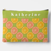 オレンジグリーン アクセサリーポーチ (正面)