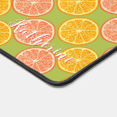 オレンジグリーン デスクマット (コーナー)