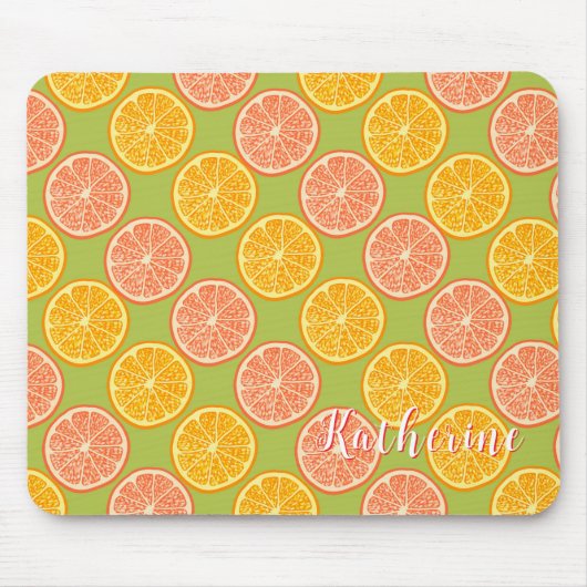 オレンジグリーン マウスパッド (正面)