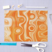 オレンジグルービースワールヴィンテージスタイルとキュートアート 薄葉紙 (クラフト)