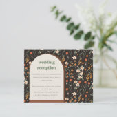 オレンジグルーヴィレトロアーチフローラウェディングレセプション エンクロージャーカード (スタンド正面)