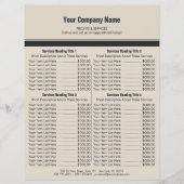 オレンジグレシンプルー縁どの価格表4 チラシ (正面)