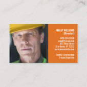 オレンジグレーのビジネスロゴ契約者 名刺 (裏面)