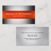 オレンジグレークリエイティブマネージャの名刺 名刺 (正面/裏面)