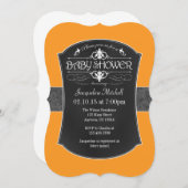 オレンジグレーシャルボードベビーシャワー招待状 招待状 (正面/裏面)