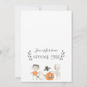 オレンジグレーハロウィーン誕生日招待状 招待状 (裏面)