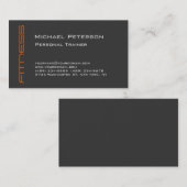 オレンジグレーパーソナルトレーナースポーツ名刺 名刺 (正面/裏面)