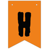 オレンジグレーパープルハッピーハローウィン バンティングフラッグ (第1の旗)