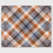 オレンジグレーピーチストライプズ模様 ラッピングペーパー (フラット)