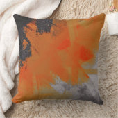 オレンジグレーブラック抽象芸術 クッション (ブランケット)