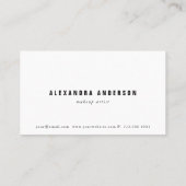 オレンジグレーベージュブラシストローク名刺 名刺 (裏面)