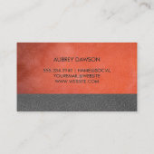 オレンジグレーレザー 名刺 (裏面)