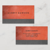 オレンジグレーレザー 名刺 (正面/裏面)