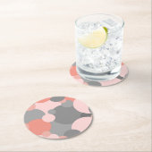 オレンジグレー分子紙コースター ラウンドペーパーコースター (インサイチュ)