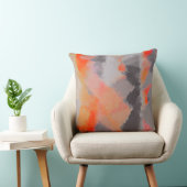 オレンジグレー抽象芸術 クッション (椅子)