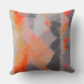 オレンジグレー抽象芸術 クッション (裏面)