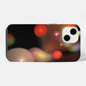 オレンジグレー量子バブル抽象芸術 iPhoneケース (裏面横)