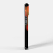 オレンジグレー量子バブル抽象芸術 iPhoneケース (右側面)