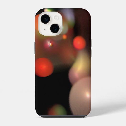 オレンジグレー量子バブル抽象芸術 iPhoneケース (裏面)