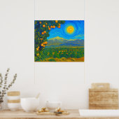 オレンジグローブススノーキャップ山バルディ1900年代初期 ポスター (キッチン)