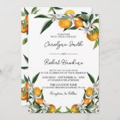 オレンジグローブボタニカルシトラス結婚式招待状 招待状 (正面/裏面)