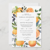 オレンジグローブ写真の追加結婚式招待状 招待状 (正面)