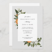 オレンジグローブ婚約パーティ 招待状 (正面/裏面)