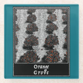 オレンジグローブ ガラスコースター (正面)