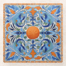 オレンジグローブ ガラスコースター