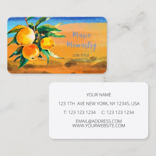 オレンジグローブ 名刺 (正面/裏面)